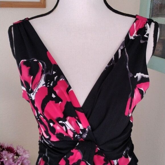 Jones New York Dark Floral Soft Knit Dress - Picture 2 of 12